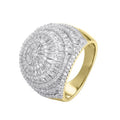 Sterling Silver CZ Round Shape Designer Sz 7 Mens Ring RP+GP