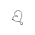 10KT White Gold Round Diamond Twisted Heart Shape Pendant 1/20 Cttw