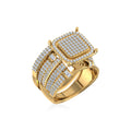 10K Yellow Gold Round Diamond Womens Bridal Ring 7/8 Cttw