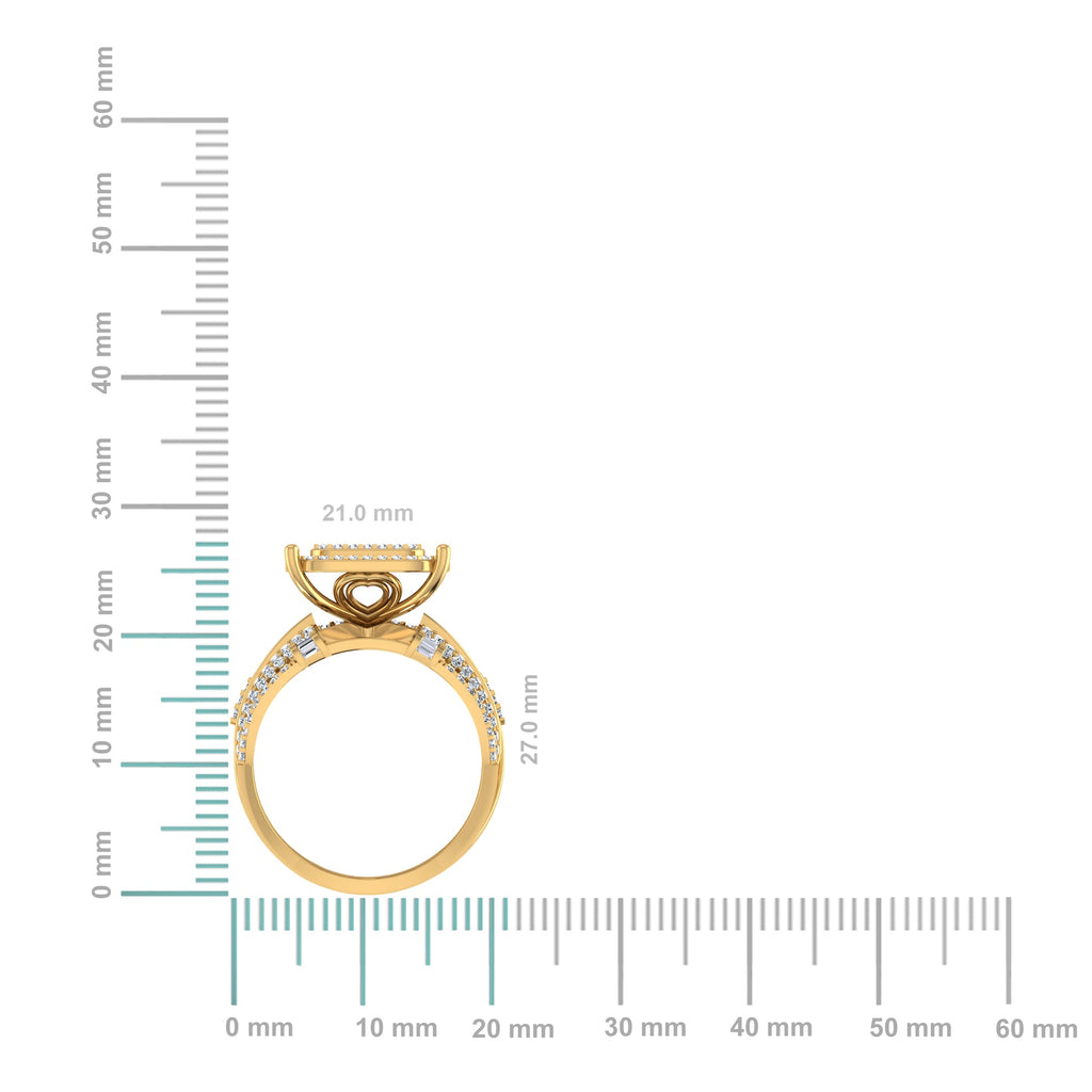 10K Yellow Gold Round Diamond Womens Bridal Ring 7/8 Cttw
