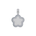 10K White Gold Round Baguette Diamond Star Designer Charm Pendant 3-3/4 Cttw