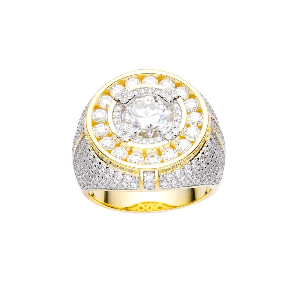 Sterling Silver Moissanite Designer Sz 9 Mens Ring RP+GP 5-3/4 Cttw