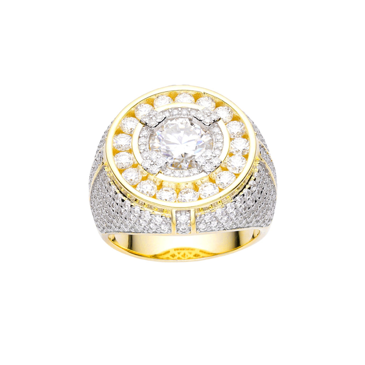 Sterling Silver Moissanite Designer Sz 9 Mens Ring RP+GP 5-3/4 Cttw