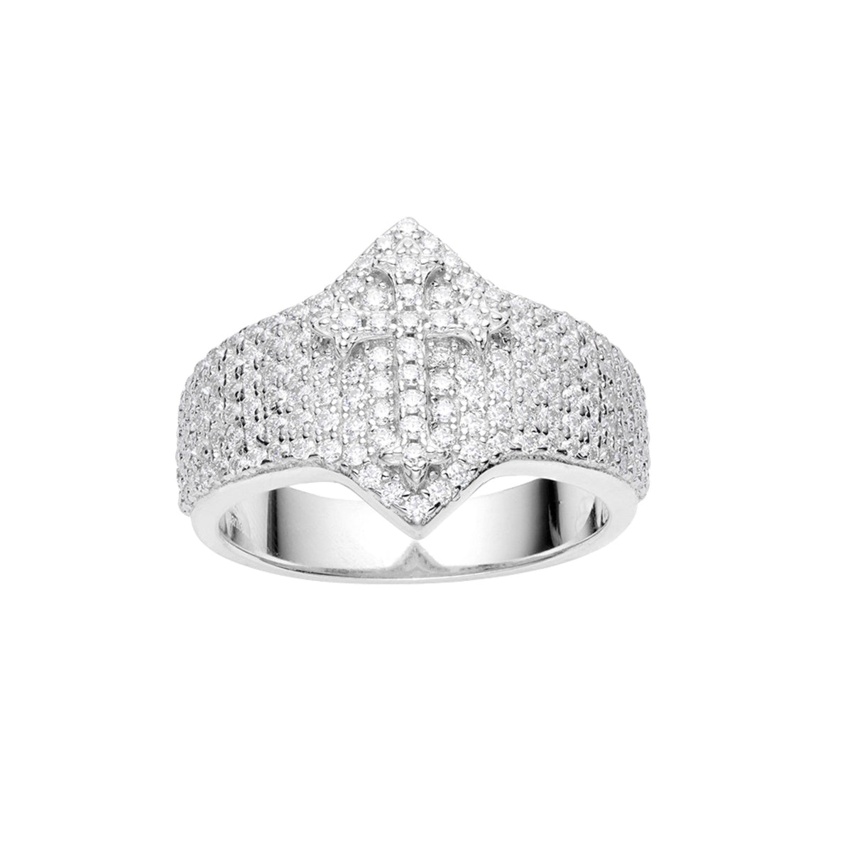 Sterling Silver Moissanite Mens Ring Size 10 (RP)  1-1/3 Cttw