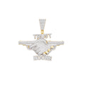 Sterling Silver Moissanite Designer Pendant RP+GP 2-5/8 Cttw