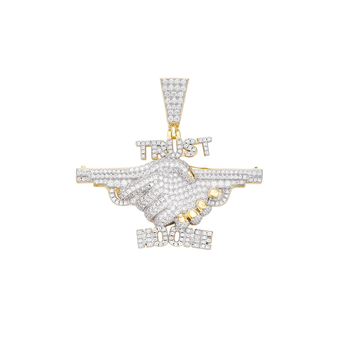 Sterling Silver Moissanite Designer Pendant RP+GP 2-5/8 Cttw