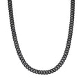Silver Silver 10mm Round Black Moissanite Miami Cuban 22 Inch Mens Necklace RP+BP 13-5/8 Cttw
