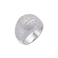 Sterling Silver Round Baguette Moissanite SZ 10 Designer Mens Ring RP 4 Cttw