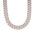 Sterling Silver Round 22mm Moissanite Miami Cuban Mosiac Setting 22 Inch Necklace RP+PP 60-1/4 Cttw