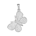 Sterling Silver Round Moissanite Butterfly Animal Pendant RP 1 Cttw