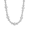Sterling Silver Round Moissanite Bead Ball Designer Chain 22 Inch Mens Necklace RP 105-5/8 Cttw
