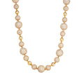 Sterling Silver Round Moissanite Bead Ball Designer Chain 22 Inch Mens Necklace GP 105-5/8 Cttw