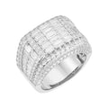 Sterling Silver Round Moissanite Designer SZ 10 Mens Ring RP 7-1/2 Cttw