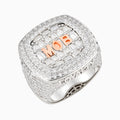 Sterling Silver Round Moissanite Designer SZ 10 Mens Ring RP+PP 5-3/8 Cttw