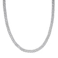 Sterling Silver Moissanite Cuban Chain Necklace 22IN RP 7 Cttw