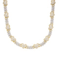 Sterling Silver Round Moissanite Cuban Heart Link Designer 18 Inch Necklace RP+GP 15-1/2 Cttw