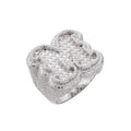 Sterling Silver Round Baugette Moissanite Albhabet M letter Initial SZ 10 Mens Ring RP 9-1/8 Cttw
