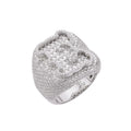 Sterling Silver Round Baugette Moissanite Albhabet E letter Initial SZ 10 Mens Ring RP 7-1/4 Cttw