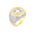 Sterling Silver Moissanite Designer Sz 9 Mens Ring RP+GP 5-3/4 Cttw
