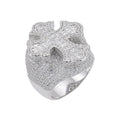 Sterling Silver Round Baguette Moissanite Cross Religious Sz 10 Mens Ring RP+GP 6-1/2 Cttw