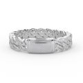 10K White Gold Tw Cuban Baguette Bracelet 8.5Inches  9-1/2 Cttw
