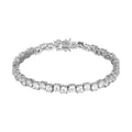 Sterling Silver CZ 4 Prong Tennis 7.5 Inch Womens Bracelet RP