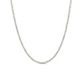 Sterling Silver 3mm CZ Tennis One Row Chain 4 Prong 20 Inch Necklace RP
