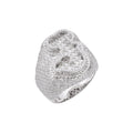Sterling Silver Round Baugette Moissanite Albhabet J letter Initial SZ 10 Mens Ring RP 6-7/8 Cttw