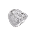Sterling Silver Round Baugette Moissanite Albhabet L letter Initial SZ 10 Mens Ring RP 6-5/8 Cttw