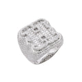 Sterling Silver Round Baugette Moissanite Albhabet H letter Initial SZ 10 Mens Ring RP 7-7/8 Cttw