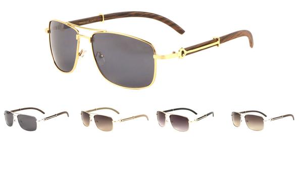 Rectangular aviator sunglasses