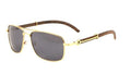 Rectangular aviator sunglasses