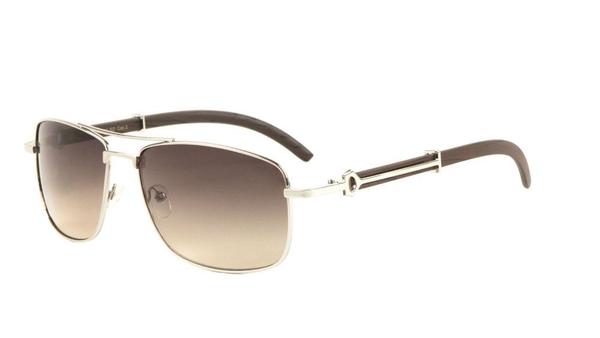 Rectangular aviator sunglasses