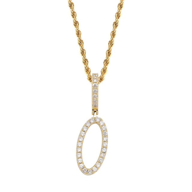 A-Z Small Single Letters Necklaces &Pendant Custom Name Charm For Men/Women Gold Silver Cubic Zircon Hip Hop Jewelry