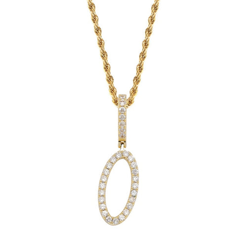A-Z Small Single Letters Necklaces &Pendant Custom Name Charm For Men/Women Gold Silver Cubic Zircon Hip Hop Jewelry