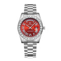 Big Diamonds Gold Watch Men Stainless Steel day-date Men's WristWatch President relogio masculino Fashion Womens Quartz Watches