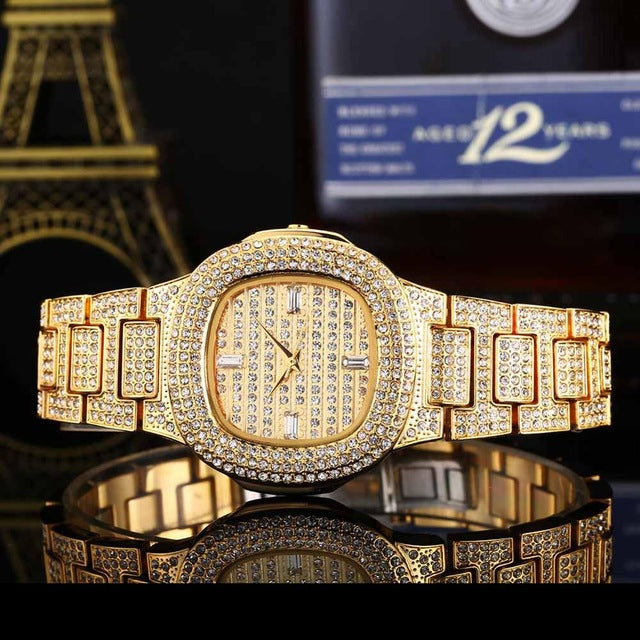 Bussiness Quartz Watch Famous Brand Diamond Watch Stainless Steel Timepiece Gold Silver Rose Gold Clock Color Designer Watch