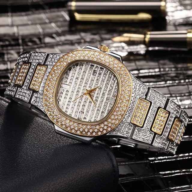 Bussiness Quartz Watch Famous Brand Diamond Watch Stainless Steel Timepiece Gold Silver Rose Gold Clock Color Designer Watch