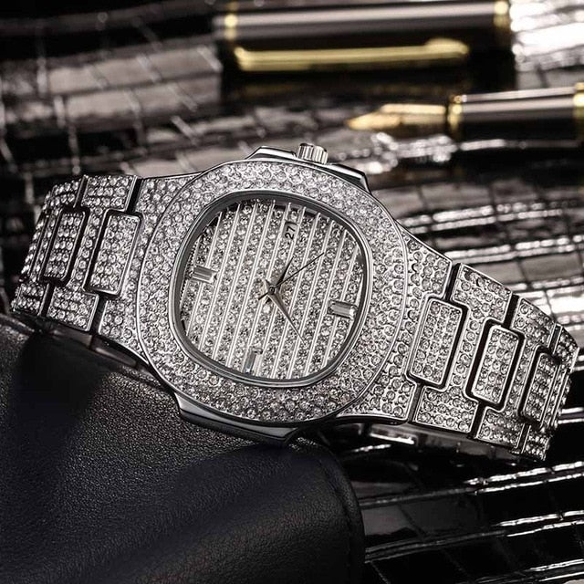 Bussiness Quartz Watch Famous Brand Diamond Watch Stainless Steel Timepiece Gold Silver Rose Gold Clock Color Designer Watch
