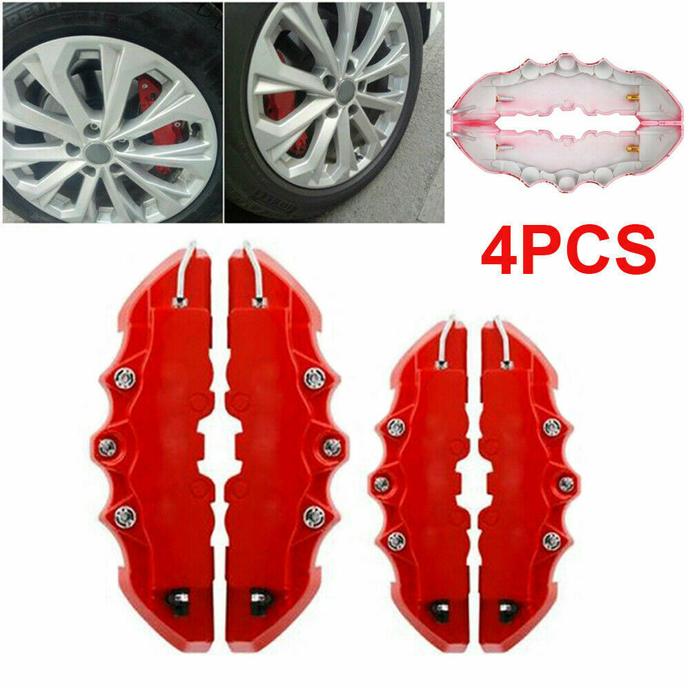 4*3D Disc Brake Caliper Car Covers Front & Rear Kit Universal Car Accessories