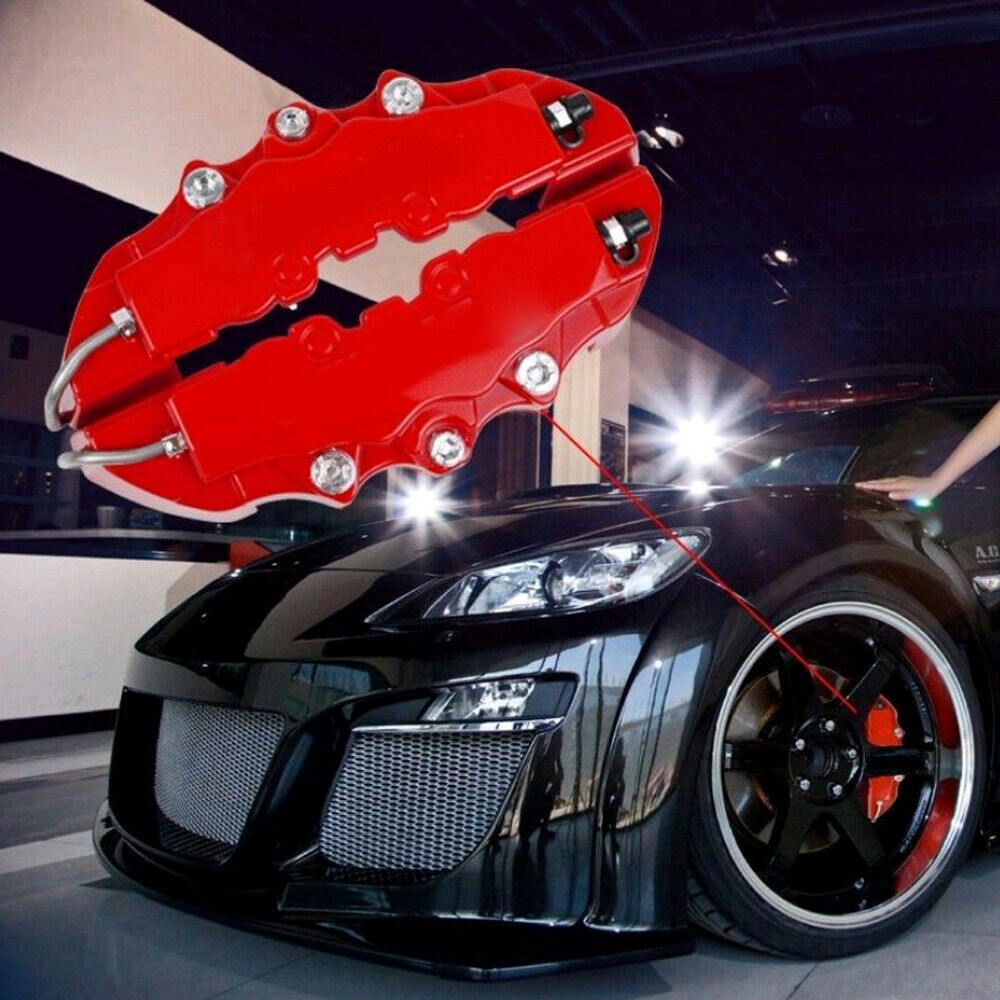 4*3D Disc Brake Caliper Car Covers Front & Rear Kit Universal Car Accessories