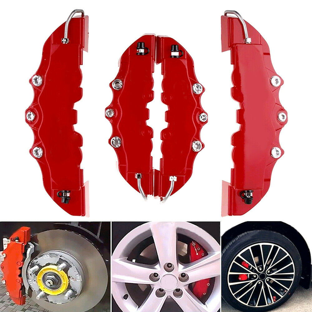 4*3D Disc Brake Caliper Car Covers Front & Rear Kit Universal Car Accessories