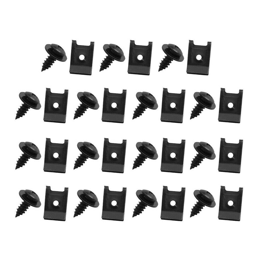 Spring Metal U-type Clip with Screw Car Bumper Fender Trim Panel Fasteners