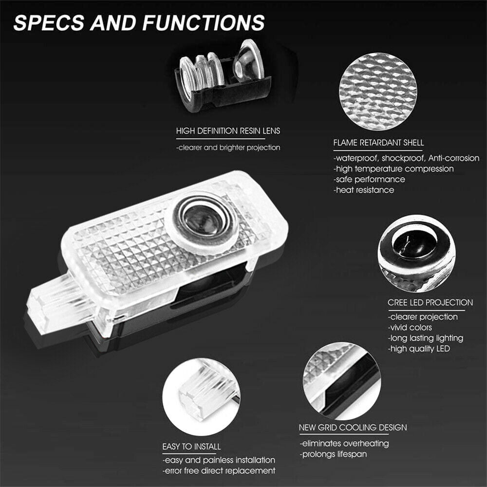 Car Door Courtesy Led Projector Logo Shadow Light For Audi A8-A6 A4 Q7 SQ5 P4