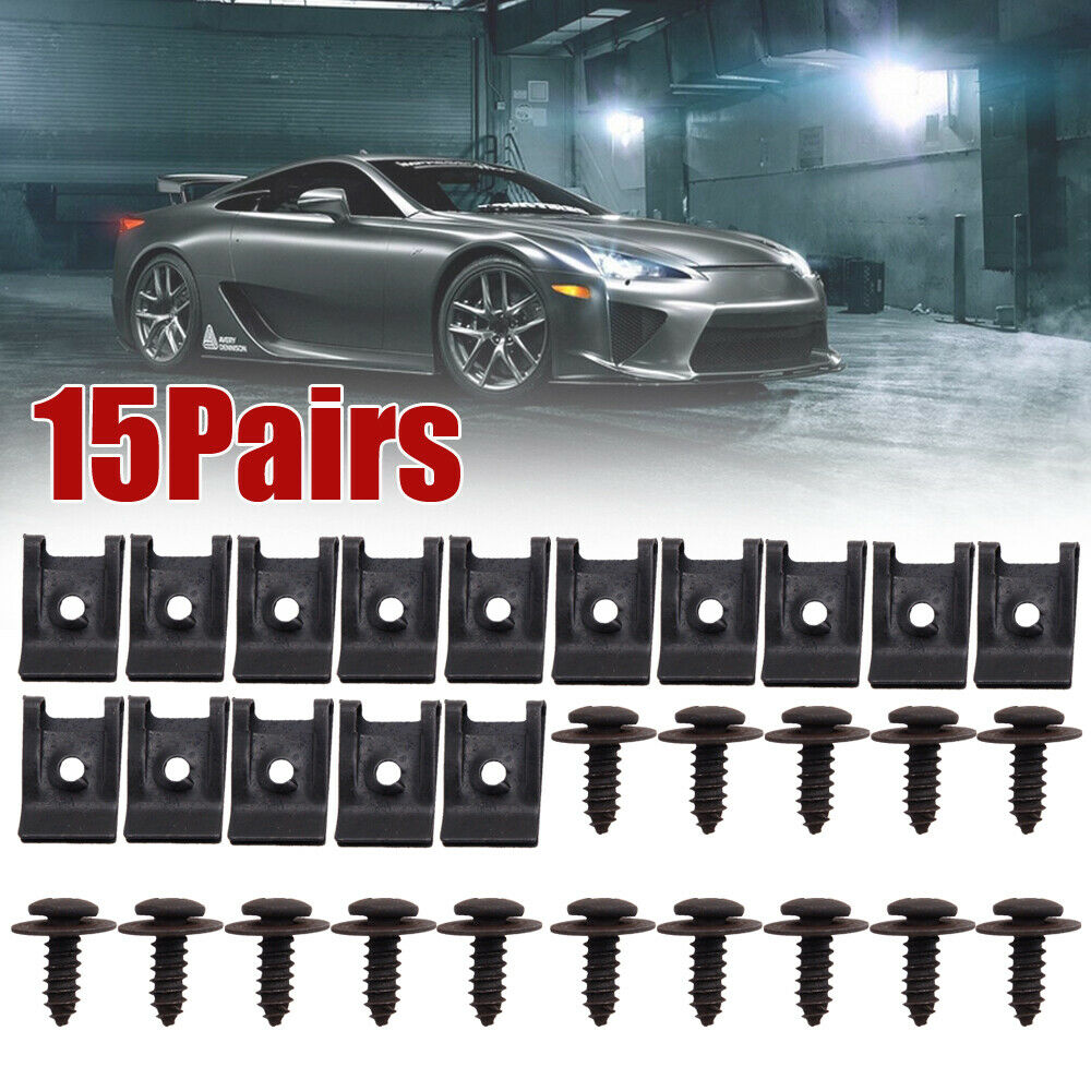 Spring Metal U-type Clip with Screw Car Bumper Fender Trim Panel Fasteners