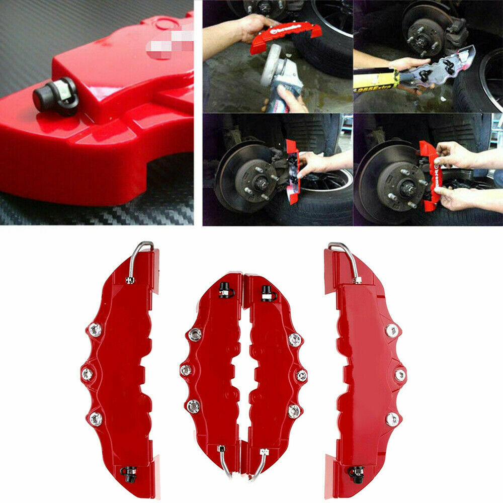 4*3D Disc Brake Caliper Car Covers Front & Rear Kit Universal Car Accessories