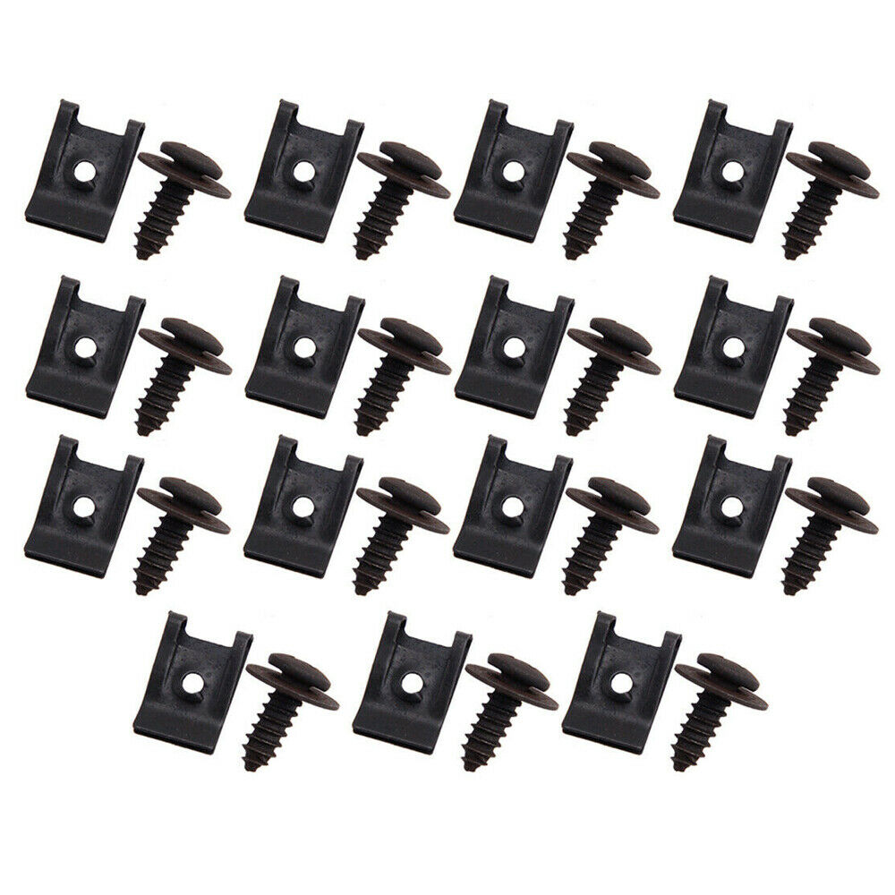 Spring Metal U-type Clip with Screw Car Bumper Fender Trim Panel Fasteners
